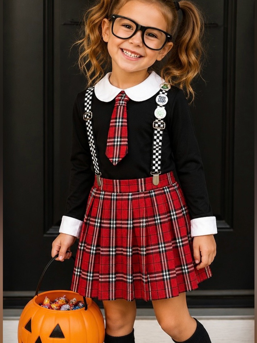 Spirit Red Plaid School Girl  Costume